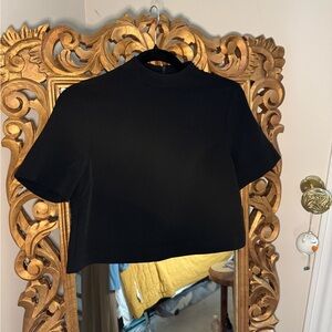 OAK + FORT Black Crop Top